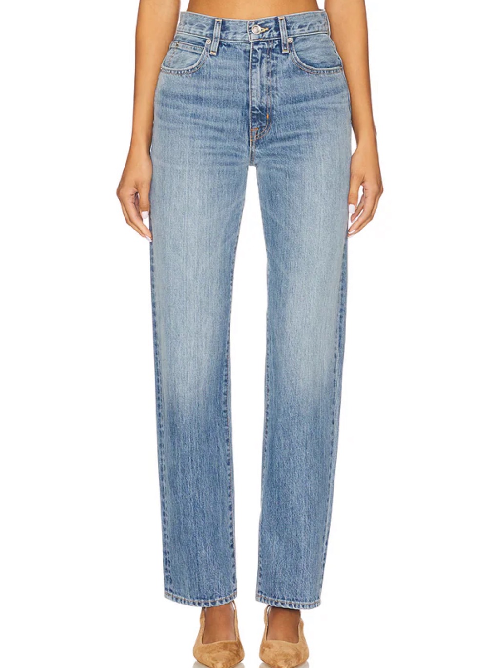 Slvrlake Light Blue Straight Leg High-Rise Jeans